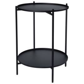 H&s collection masă laterală, negru, 50,5 cm, metal, 2 image