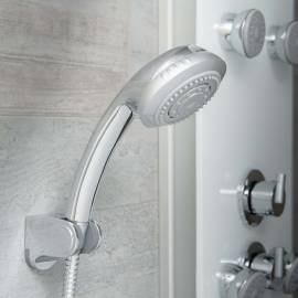 SchÜtte panou de duș din sticlă cu baterie termostatică lanzarote, alb, 3 image