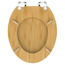 SchÜtte scaun de toaletă cu închidere silențioasă natural bamboo, 5 image