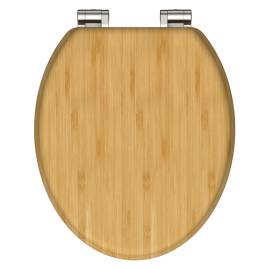 SchÜtte scaun de toaletă cu închidere silențioasă natural bamboo, 3 image