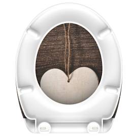 SchÜtte scaun toaletă duroplast, închidere silențioasă, „wood heart”, 5 image