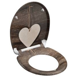 SchÜtte scaun toaletă duroplast, închidere silențioasă, „wood heart”, 2 image