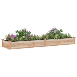 Strat de grădină înălțat cu căptușeală, 240x60x25 cm, lemn brad, 3 image