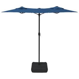 Umbrelă de soare cu două capete, albastru azuriu, 316x240 cm, 4 image