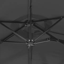 Umbrelă de soare cu două capete, antracit, 316x240 cm, 6 image