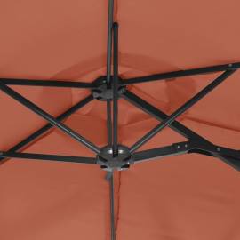 Umbrelă de soare cu două capete, cărămiziu, 316x240 cm, 6 image