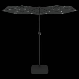 Umbrelă de soare cu două capete cu led-uri antracit, 316x240 cm, 6 image