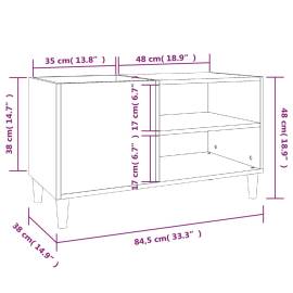 Dulapuri pentru discuri alb lucios 84,5x38x48 cm lemn prelucrat, 8 image