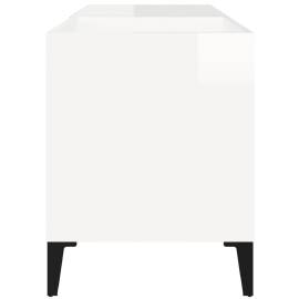 Dulapuri pentru discuri alb lucios 84,5x38x48 cm lemn prelucrat, 6 image