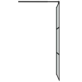 Paravan duș walk-in cu raft negru 100x195cm sticlă esg/aluminiu, 6 image