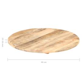 Blat de masă, 40 cm, lemn masiv de mango, rotund, 15-16 mm, 4 image