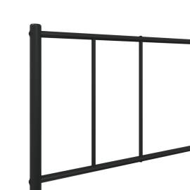Cadru de pat metalic cu tăblie, negru, 100x190 cm, 9 image