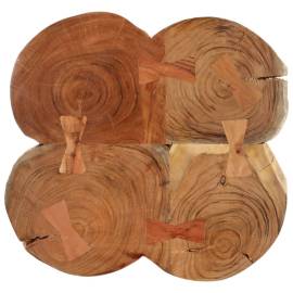 Măsuță de cafea, 36 cm, 4 trunchiuri, lemn masiv de acacia, 3 image