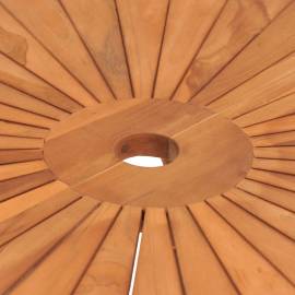 Masă de grădină pliabilă, Ø 85x75 cm, lemn masiv de tec, 6 image