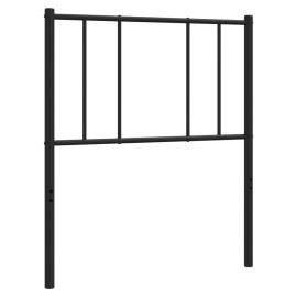 Tăblie de pat metalică, negru, 90 cm, 2 image