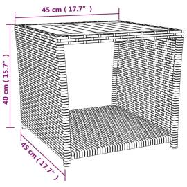 Set șezlonguri de grădină, 3 piese, poliratan și lemn acacia, 7 image