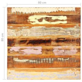 Blat de masă pătrat, 80 x 80 cm, lemn masiv reciclat, 25-27 mm, 6 image