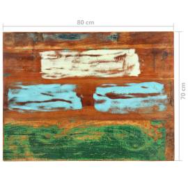 Blat masă dreptunghiular 70x80 cm lemn masiv reciclat 25-27 mm, 6 image