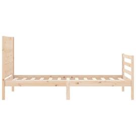 Cadru de pat cu tăblie, 100x200 cm, lemn masiv, 7 image