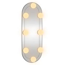 Oglindă de perete cu lumini led 15x40 cm oval sticlă, 4 image