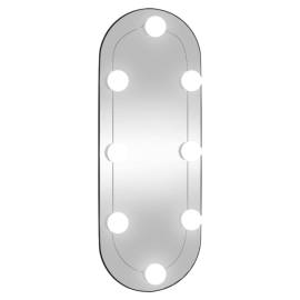 Oglindă de perete cu lumini led 20x50 cm oval sticlă, 2 image
