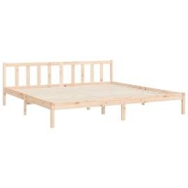 Cadru de pat cu tăblie, 180x200 cm, lemn masiv, 9 image