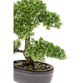 Emerald ficus artificial mini bonsai, verde, 32 cm 420002, 2 image