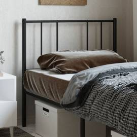 Tăblie de pat metalică, negru, 75 cm