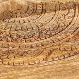 Măsuțe laterale rotunde, 2 buc., lemn masiv de mango și oțel, 2 image