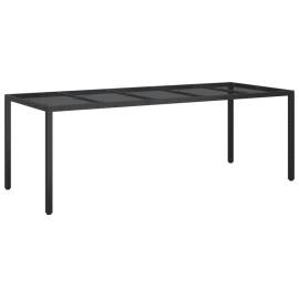 Set mobilier de grădină cu perne, 9 piese, negru, poliratan, 7 image