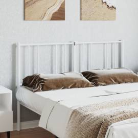 Tăblie de pat metalică, alb, 140 cm, 3 image