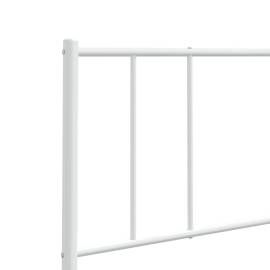 Tăblie de pat metalică, alb, 193 cm, 7 image