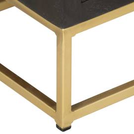 Dulap cu sertare, negru/auriu, 45 x 30 x 105 cm, lemn de mango, 6 image