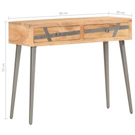 Masă consolă, 90 x 30 x 75 cm, lemn masiv de acacia, 7 image