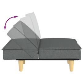 Canapea extensibilă, gri închis, material textil, 9 image
