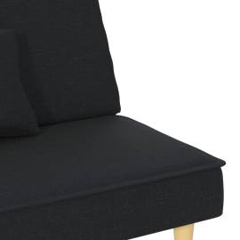 Canapea extensibilă, negru, material textil, 10 image