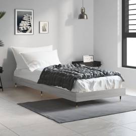 Cadru de pat, gri sonoma, 75x190 cm, lemn prelucrat, 3 image