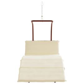 Scaun balansoar cu pernă, textil și lemn masiv de plop, 4 image