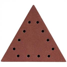 Abrazive/smirghel triunghiular pentru slefuitor perete, cu scai, gauri, p100, set 5 buc, 285 mm, dedra