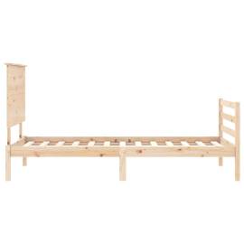 Cadru de pat cu tăblie 3ft, single, lemn masiv, 7 image