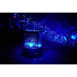Lampa de noptiera cu proiector, model cer instelat, 3xaa, 11.7x10.8 cm, isotrade, 4 image