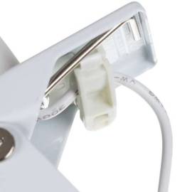 Lampa de birou cu clips, brat flexibil, 3 culori lumina, 10 niveluri, usb, alb, 45 cm, izoxis, 5 image