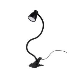 Lampa de birou cu clips, brat flexibil, 3 culori lumina, 10 niveluri, usb, negru, 45 cm, izoxis