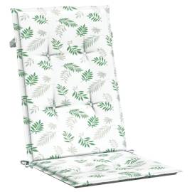 Perne de scaun spătar înalt, 6 buc., model frunze, textil, 4 image