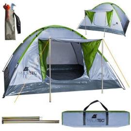 Cort camping, 2-4 persoane, cu copertina, husa cu maner, 200x200x110 cm, montana, malatec, 8 image