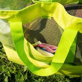 Geanta picnic, termoizolanta, impermeabila, verde si galben, 20 l, 35x15x58 cm, malatec , 3 image