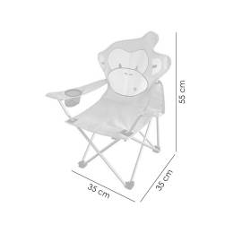 Scaun pliabil gradina, camping, pescuit, pentru copii, model maimuta, max 60 kg, 35x35x55 cm  , 2 image