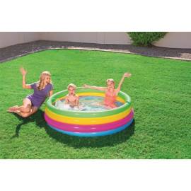 Piscina gonflabila pentru copii, rotunda, curcubeu, 157x46 cm, bestway rainbow, 3 image