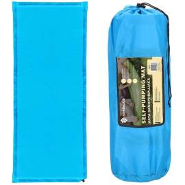 Saltea camping auto-gonflabila, poliester si spuma pu, albastru, 180x50 cm, springos, 12 image