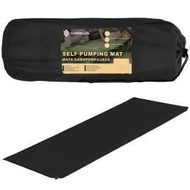 Saltea camping auto-gonflabila, poliester si spuma pu, negru, 180x50 cm, springos, 4 image